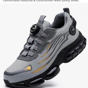 Gray and Black Industrial Safety Shoes